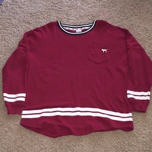 VS Pink Red Long Sleeve Top